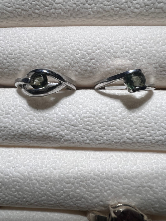 Moldavite Polished Ring
