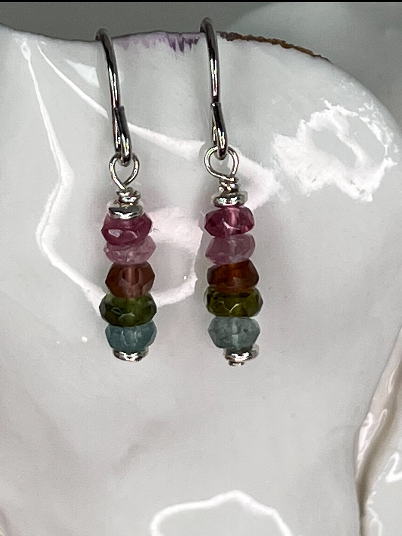 Watermelon Tourmaline earrings