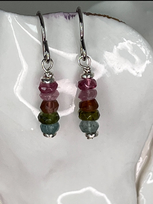 Watermelon Tourmaline earrings