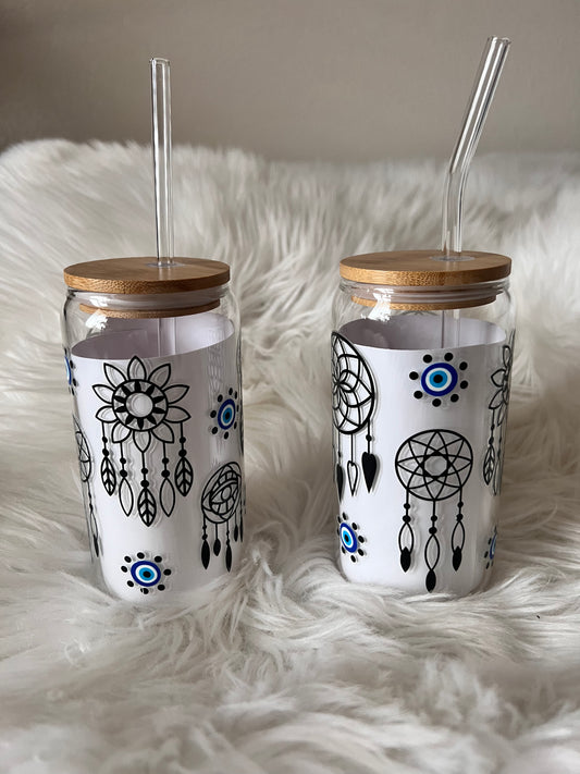 Evil eye dream catcher cup