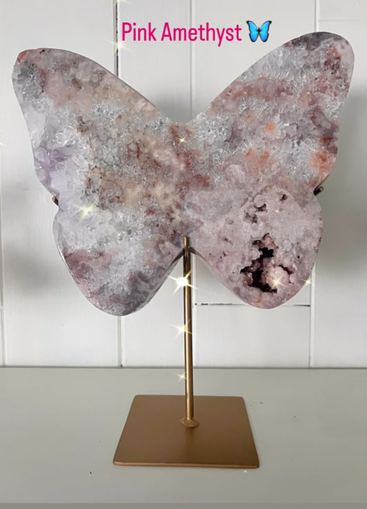 Pink Amethyst Butterfly