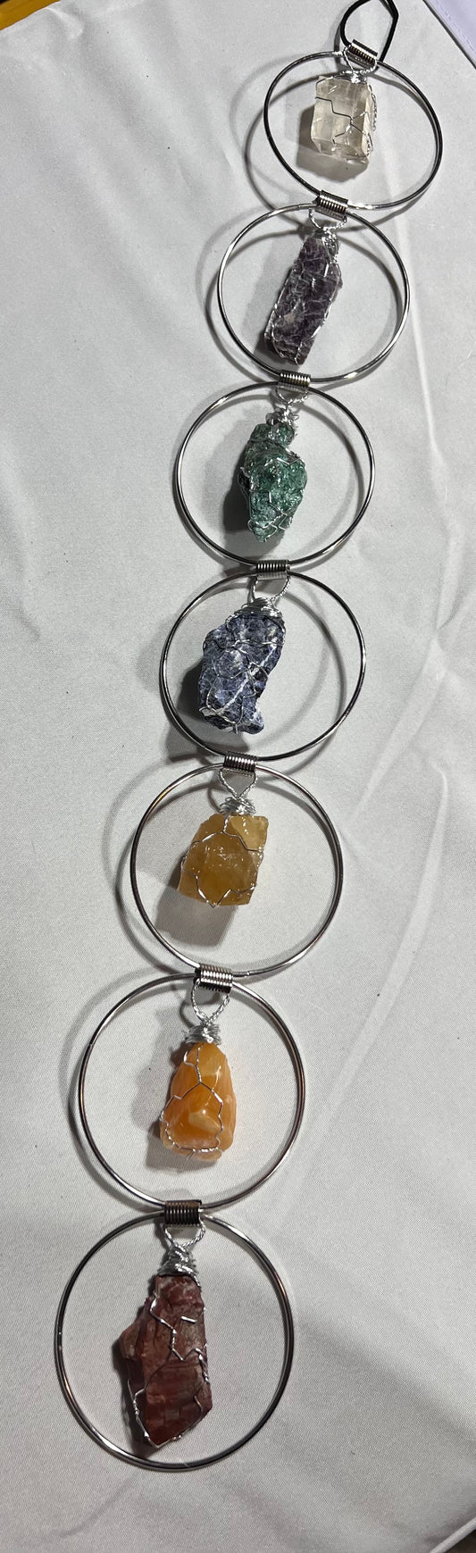 Chakra crystal hanging decor