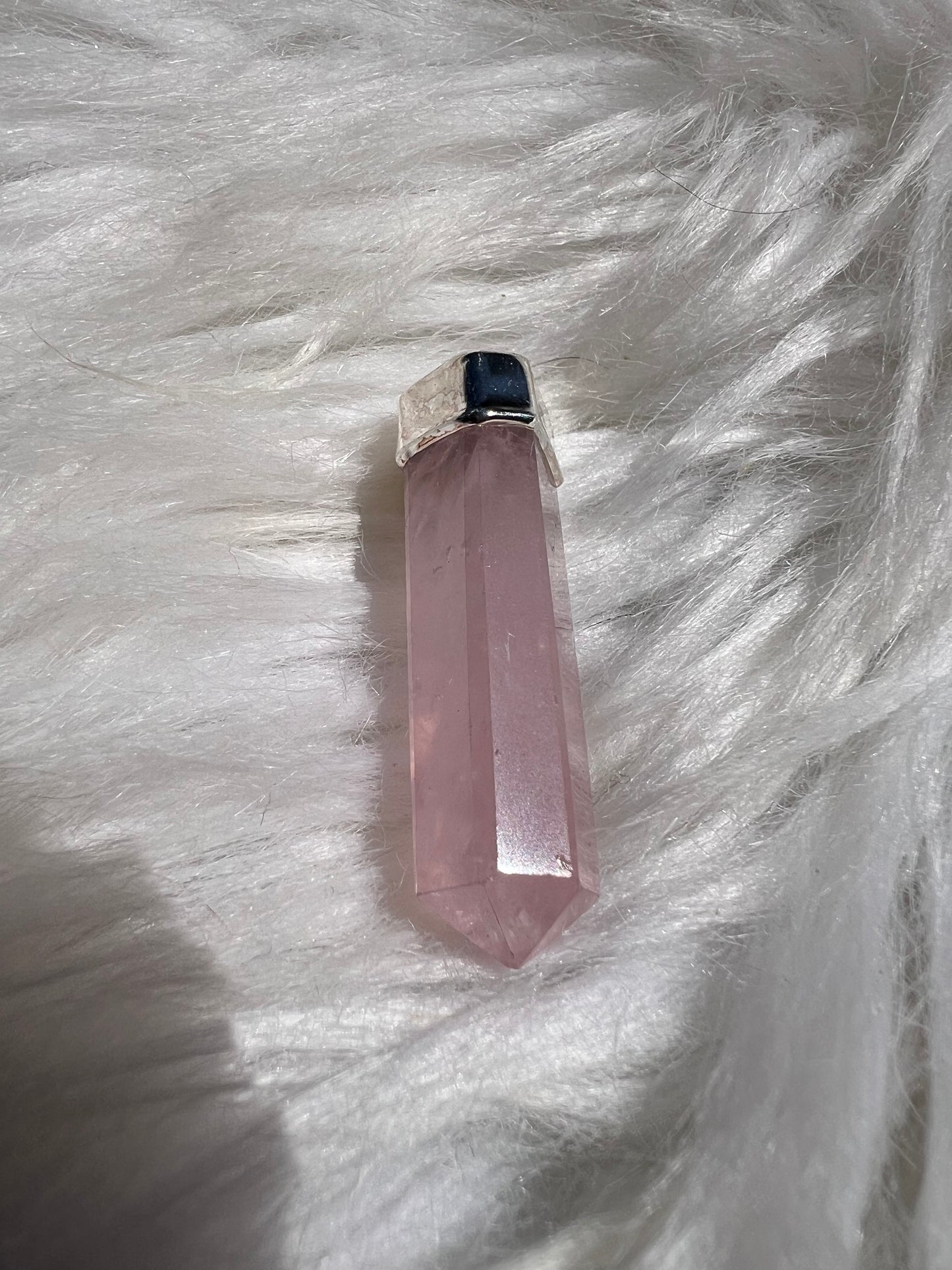 Rose Quartz polished point pendant