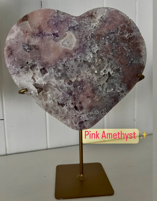 Pink Amethyst Heart