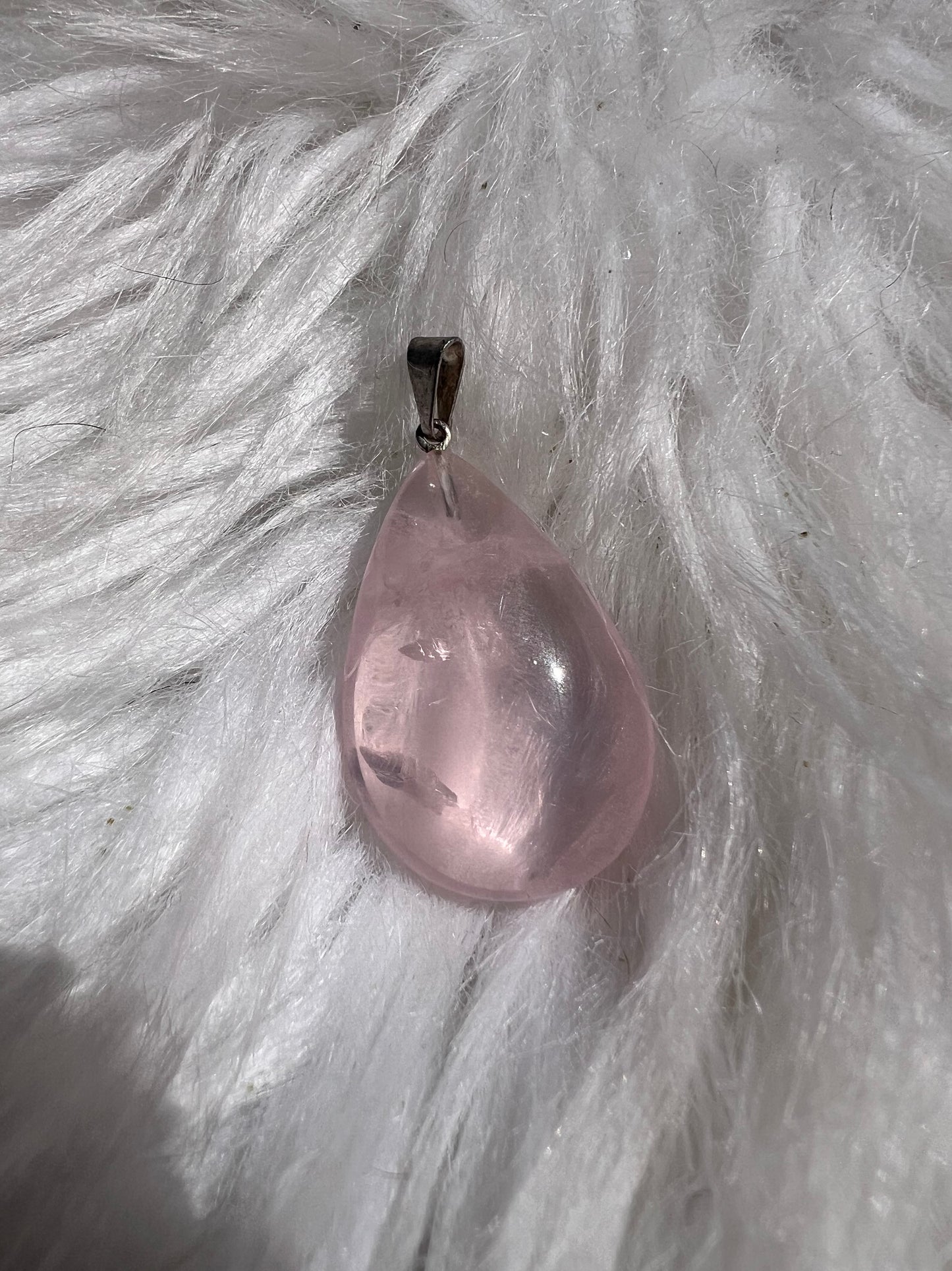 Rose Quartz drop pendant