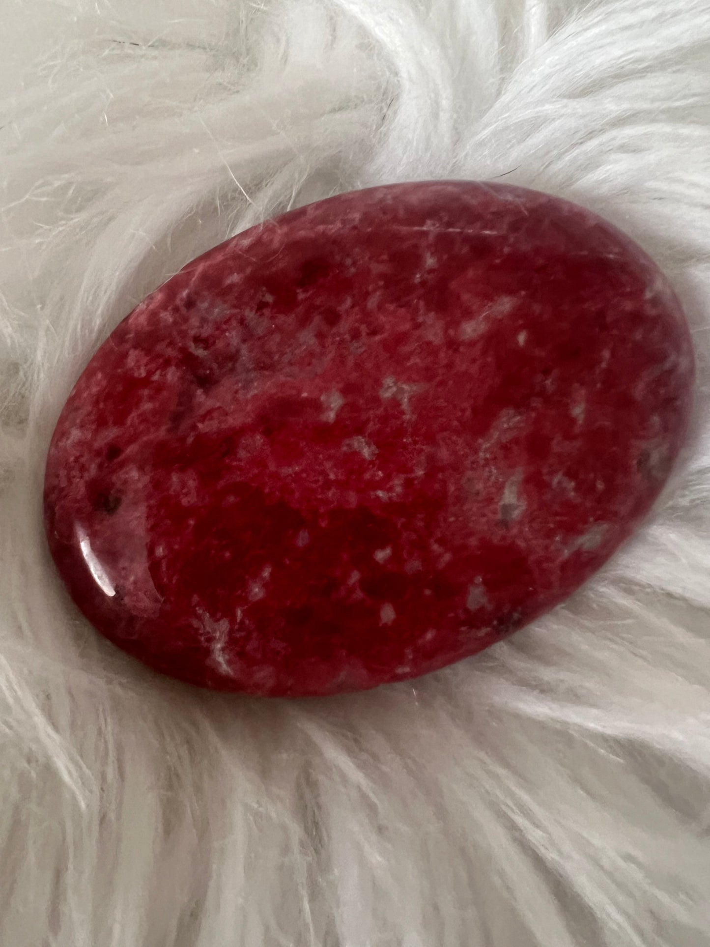 Rare Thulite Palm Stone