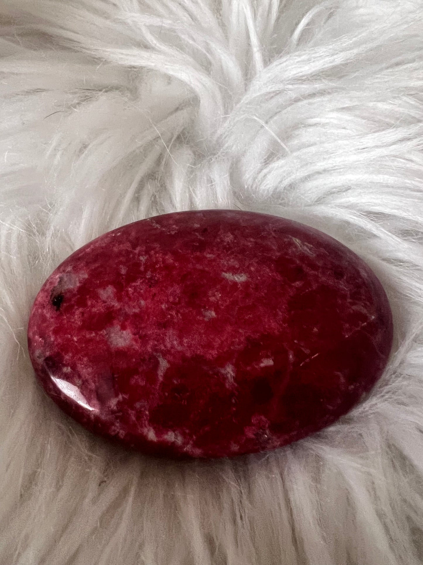 Rare Thulite Palm Stone