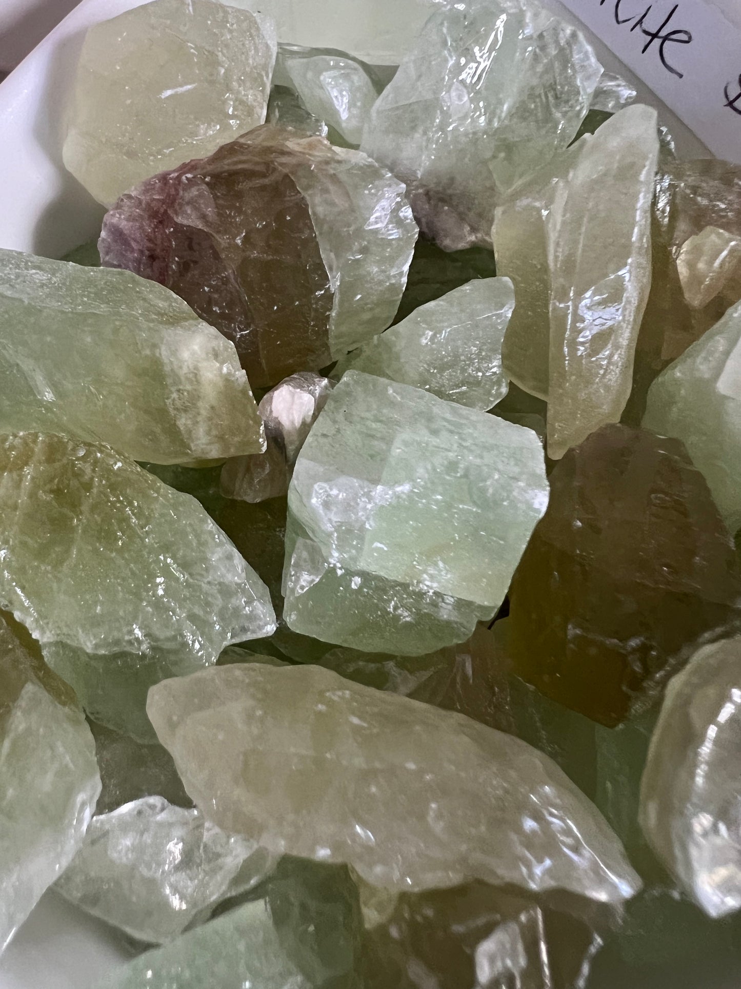 Green calcite