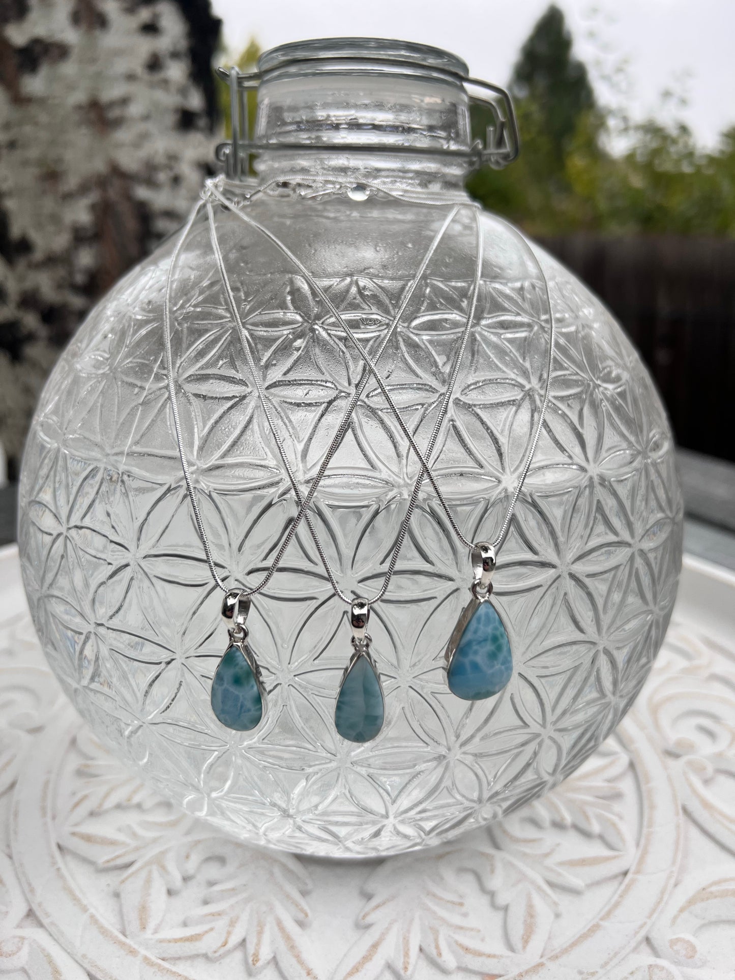 Larimar pendants